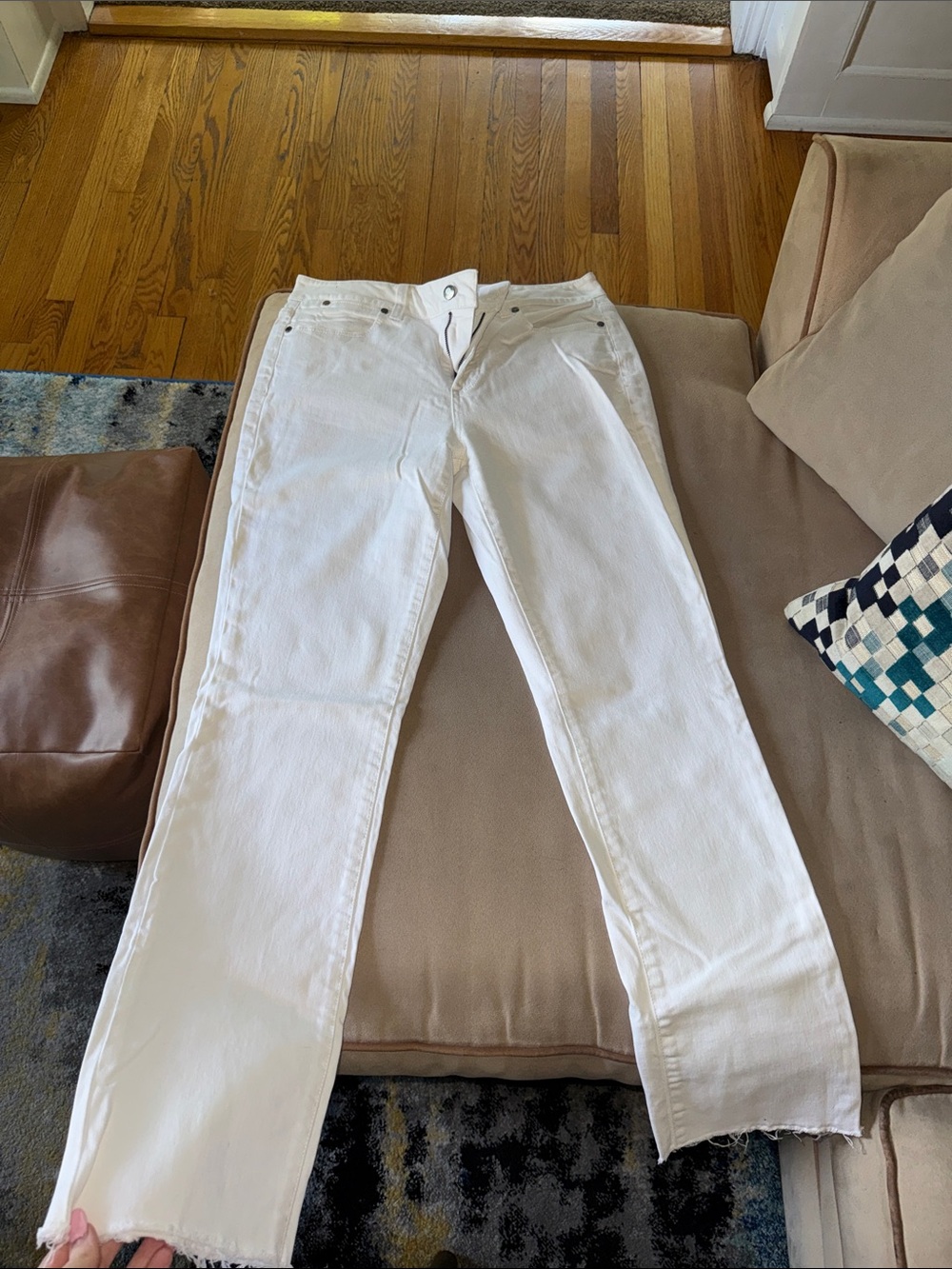 Talbots White Straight-Leg Jeans